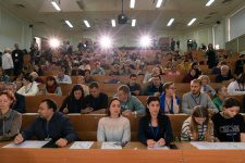 The central venue of the Geographical Dictation of 2023 was Lomonosov Moscow State University. Photo: Anna Yurgenson / RGS press service