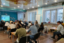 Географический диктант в Еврейском молодежном центре. Фото: Ксения Поляк