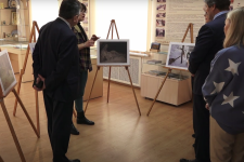 Открытие выставки в музее в Верховном Совете Хакасии. Фото: скриншот из видео сетевого издания Абакан 24