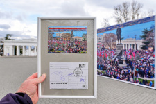 Почтовая открытка со спецштемпелем в честь 10-летия Крымской весны, фото: Ю.Югансон