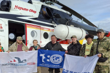 Участники экспедиции РГО. Фото: Сергей Гмырин/региональное отделение РГО в Ненецком автономном округе