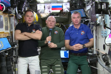 Приветствие участникам "Ночи географии" от космонавтов с МКС