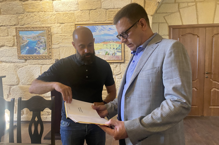 Н. Н. Миклухо-Маклай – младший и В. Е. Воробьёв, фото: пресс-служба СГО РГО