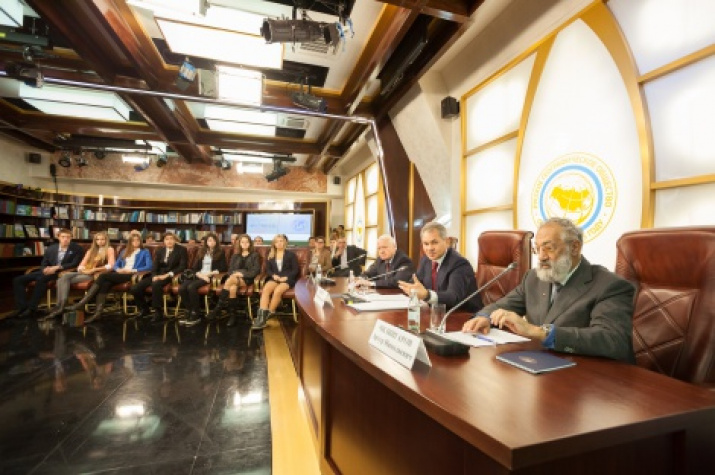 Press conference at the Society's headquarters in Moscow