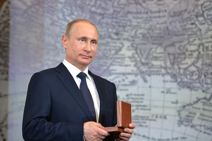 Председатель Попечительского Совета РГО Владимир Путин. Фото с сайта www.kremlin.ru
