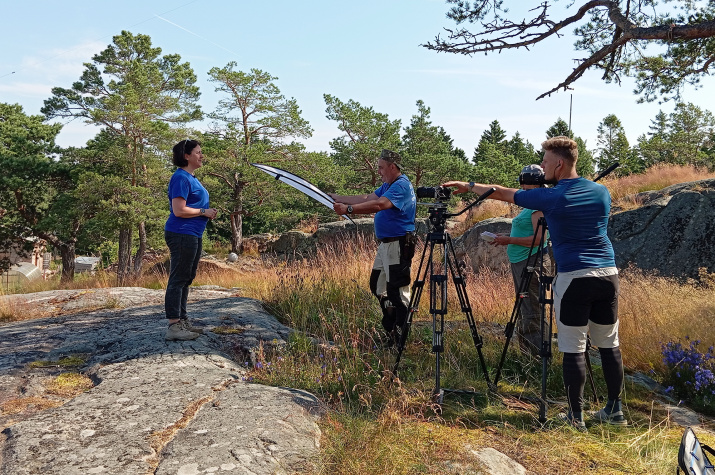 Съемки фильма на острове Большой Тютерс. Фото: Лариса Базылевич.