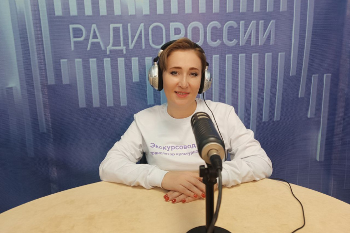 Татьяна Сафронова на записи эфира. Фото: Жанна Пану