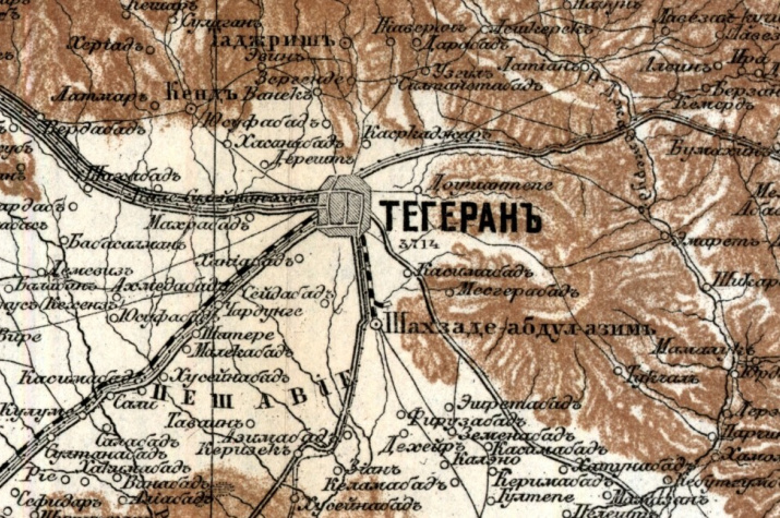 Фрагмент карты Персии
