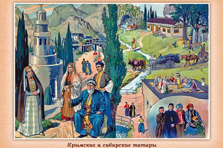 Карточка из серии почтовых открыток "Народы России"