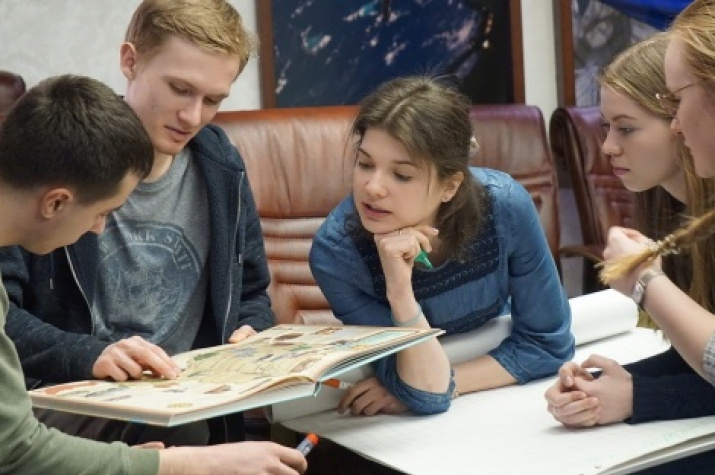 Meeting of the Youth Intellectual Club of the Russian Geographical Society. Photo by the press-service of the Russian Geographical Society