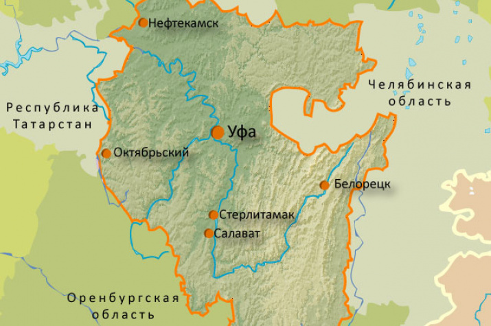 Географическая карта уфы