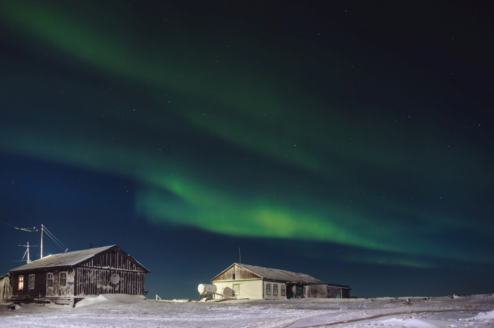 Северное сияние на Таймыре. Фото: Александр Обоимов