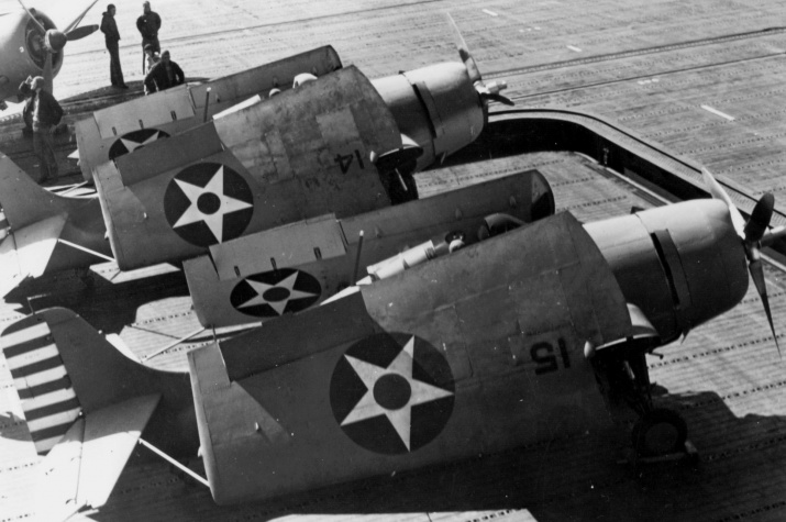 F4Fs, апрель 1942 года. Фото: wikipedia.org/U.S. Navy National Museum of Naval Aviation photo