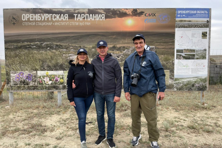 Олег Николаев и Александр Чибилев в Оренбургской Тарпании