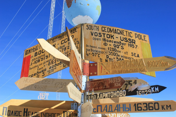 Указатели на станции Восток