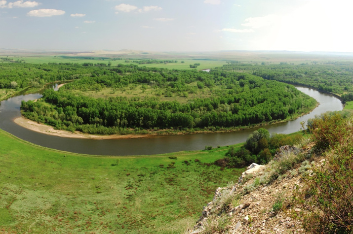 Излучина реки Урал. Фото Александра Чибилёва 