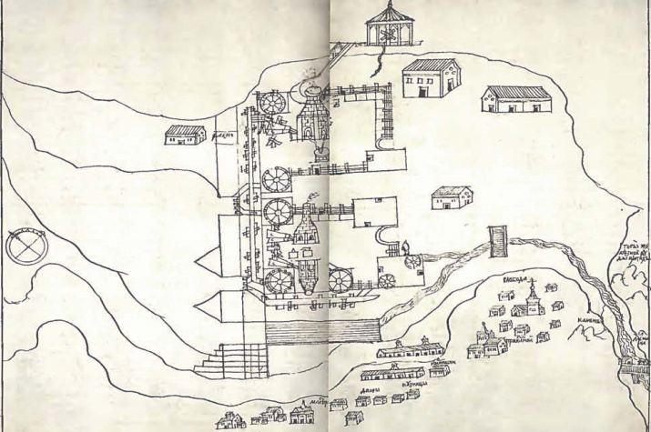 Чертёж завода и слободы Чертёж завода и слободы