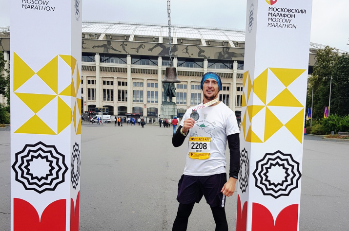 Д. Балагутин на финише. Фото предоставил Д. Балагутин