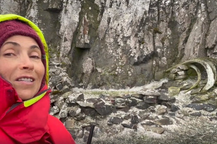 Марина Клочкова в прямом эфире со школьниками. Фото из архива Марины Клочковой