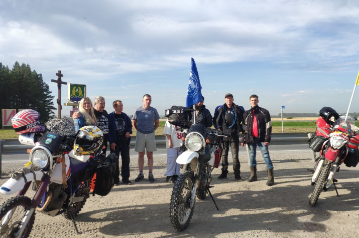 Старт мотопробега дан. Фото из архива участников пробега