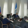 Meeting of the Board of Trustees of Irkutsk Regional Branch of the Russian Geographical Society in the Governor's room held by Chairman of the Board of Trustees, Governor Sergei Eroschenko and Chairman of the Branch Lev Korytny