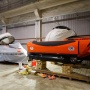 The manned submersibles of the Russian Geographical Society are being prepared for loading. Photo is provided by the Undersea Research Center of the Russian Geographical Society