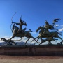 Монумент "Царская охота" на набережной Енисея в Кызыле. Фото: София Вотякова 