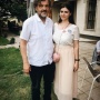 A youth club representative with film director Emir Kusturica. Photo was provided by the internship participants