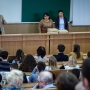 Обращение Б.А. Вахрушева, председателя отделения РГО в Республике Крым, к участникам олимпиады и их учителям (Фото: К. Гасица)
