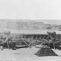 Вид с батареи войск союзников на Константиновскую батарею. Фото: Джеймс Робертсон. Севастополь, 1855-1856 гг.