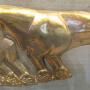 Скифская золотая пластина с пантерой, вероятно, для щита или нагрудника; конец VII века до н.э.