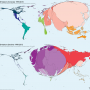 Эмиссия CO2 в странах мира (Материал сайта https://worldmapper.org)