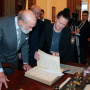 Prince Michael of Kent in the Scientific Archive of the Russian Geographical Society. Photo: Tatyana Nikolaeva