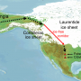 Наиболее вероятный маршрут переселения в Америку предков индейцев. Изображение: Roblespepe, с сайта wikipedia.org