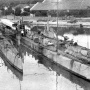 Подводные лодки Тюлень, Утка и АГ-22 в гавань Сиди-Абдала в Бизерте. 1922. Фото: wikipedia.org