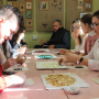 Участники сербской делегации на мастер-классе по вяземской стёке. Фото предоставлено Смоленским региональным отделением