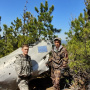 Михаил и Денис Жолобовы обновили табличку на месте крушения самолета Бостон А-20 на горе Зеленой.
