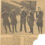 Вырезка из американской газеты о прибытии экипажа майора Фёдора Пономаренко. Второй справа Леонид Дерибин