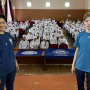Первокурсники Уфимского медицинского колледжа на встрече с активистами РГО. Фото: пресс-служба РО РГО в РБ