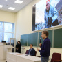Руководитель Молодёжного клуба РГО "ГеоЛог" Данил Денисов отвечает на вопросы студентов БГАУ. Фото предоставлено Рустамом Сиразетдиновым
