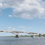  Автомобильный мост  через Волгу соединяет города Саратов и Энгельс